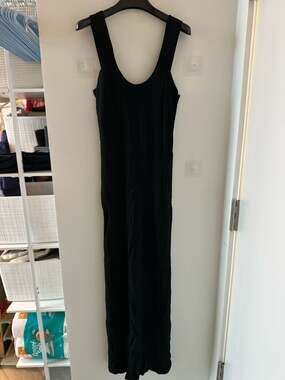 T by Alexander Wang Black Ribbed Tank Maxi Dress
